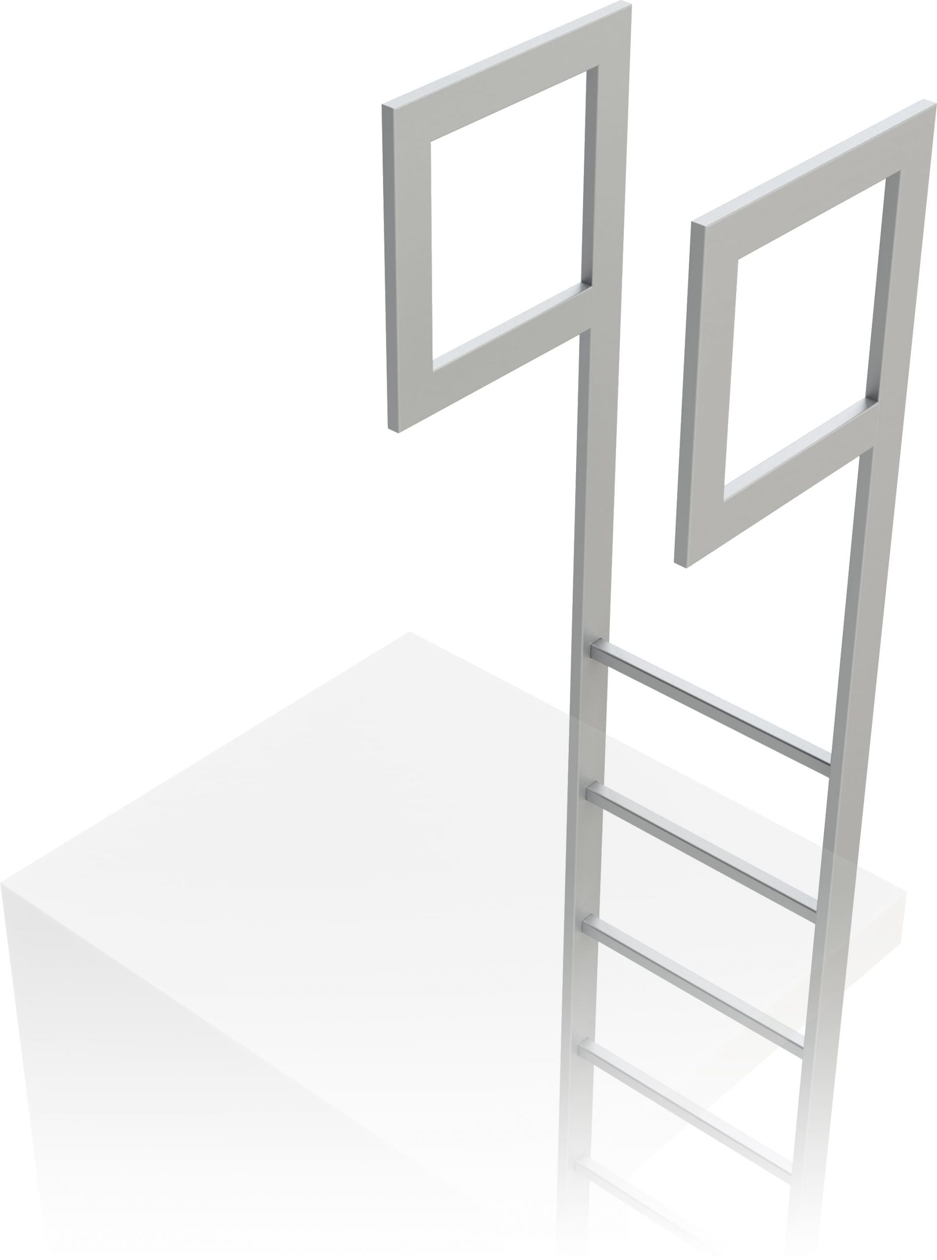 predĺženie stojín na výstupovom rebríku na budove