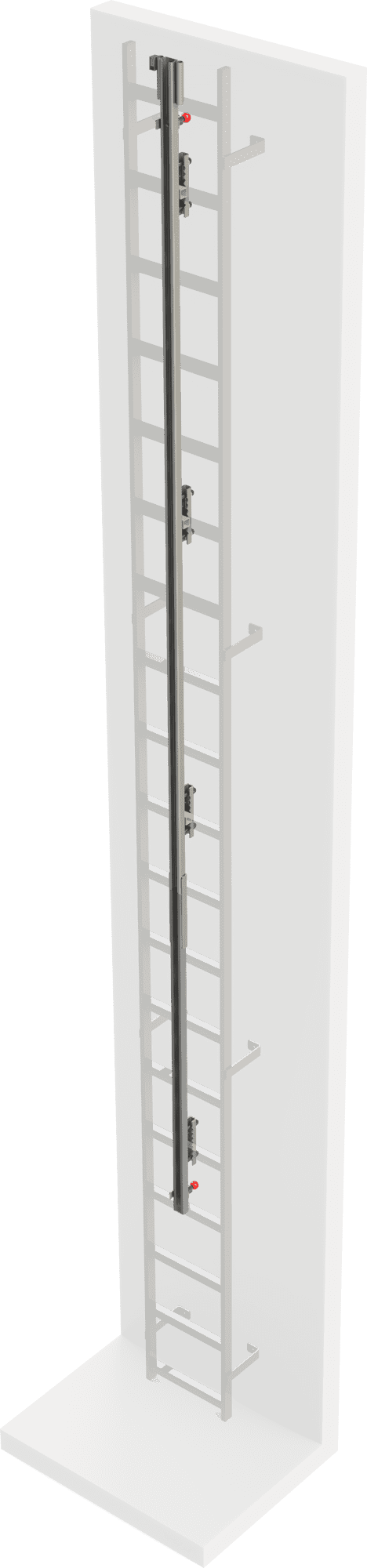 systém pádovej ochrany na rebrík