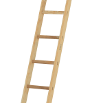 drevený rovný rebrík