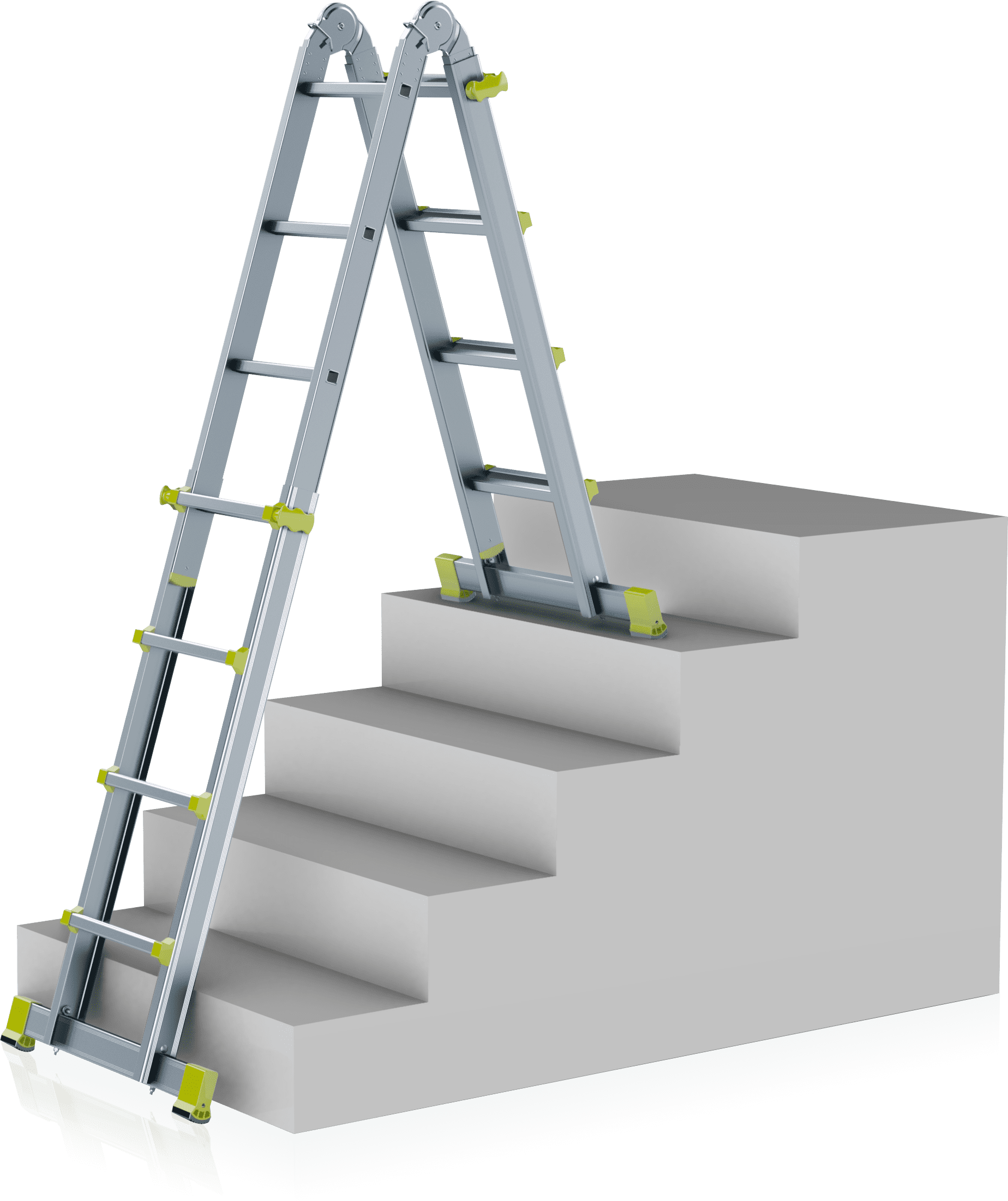 teleskopický profesionálny rebrík na schodoch
